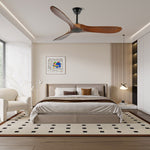 Aero Breeze Ceiling Fan — Sculpted Wood Blades & Whisper-Quiet DC Motor