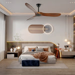 Aero Breeze Ceiling Fan — Sculpted Wood Blades & Whisper-Quiet DC Motor