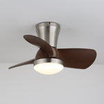 Aero Echo Ceiling Fan Light with LED, Modern Walnut Finish