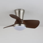 Aero Echo Ceiling Fan Light with LED, Modern Walnut Finish