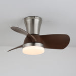 Aero Echo Ceiling Fan Light with LED, Modern Walnut Finish
