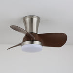 Aero Echo Ceiling Fan Light with LED, Modern Walnut Finish