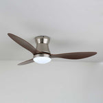 Aeronix Ceiling Fan with LED Light in Walnut and Nickel