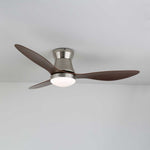 Aeronix Ceiling Fan with LED Light in Walnut and Nickel