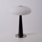 Aeruno Fluted Glass LED Table Lamp with Touch Dimming, Modern Sculptural Design