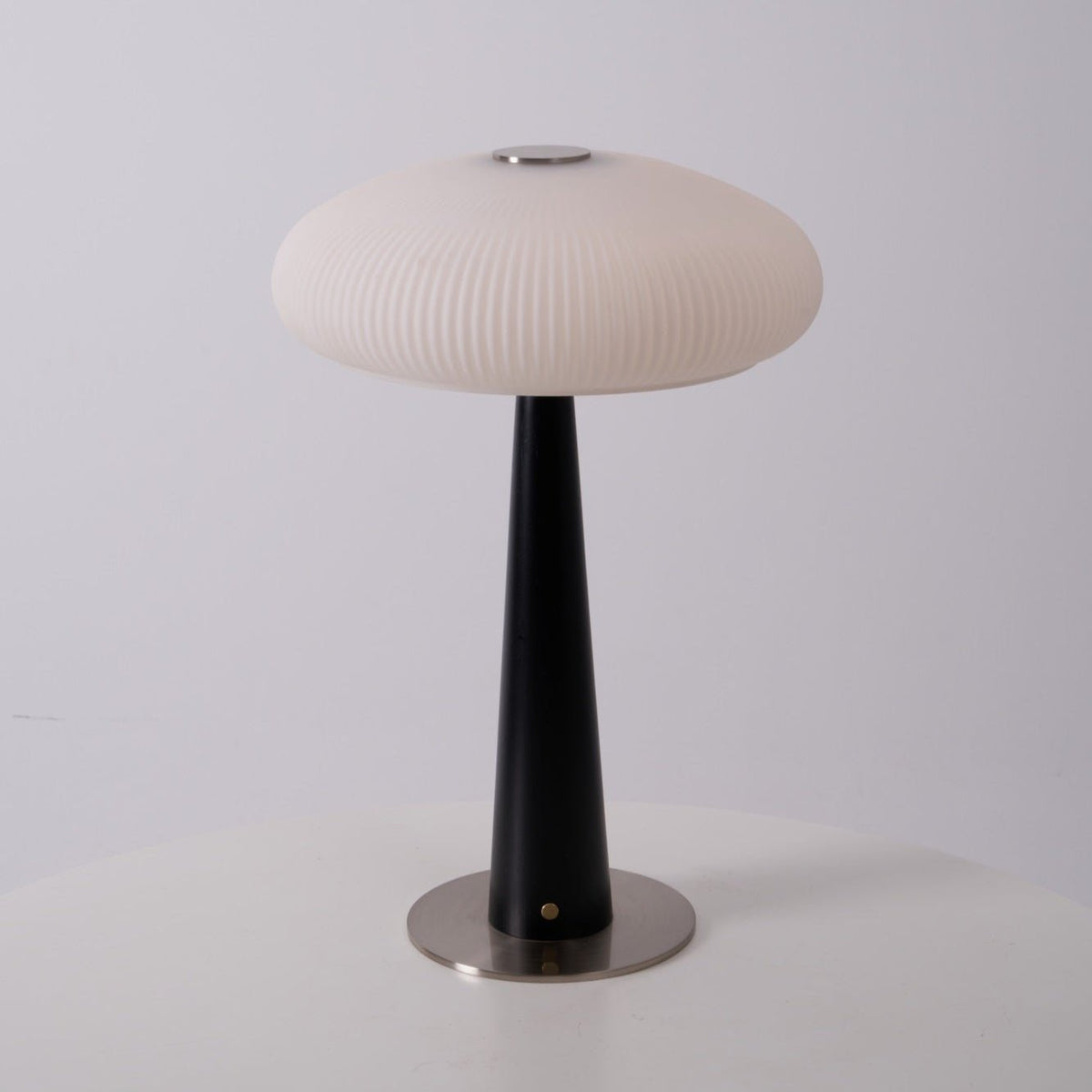 Aeruno Fluted Glass LED Table Lamp with Touch Dimming, Modern Sculptural Design