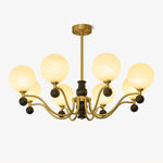 Aether Sphere Chandelier — Brass and Glass Modern Pendant Light