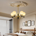 Aether Sphere Chandelier — Brass and Glass Modern Pendant Light