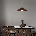 Umbrella Wooden Pendant Light – Modern Natural Wood & Gold Ceiling Lamp