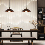 Umbrella Wooden Pendant Light – Modern Natural Wood & Gold Ceiling Lamp