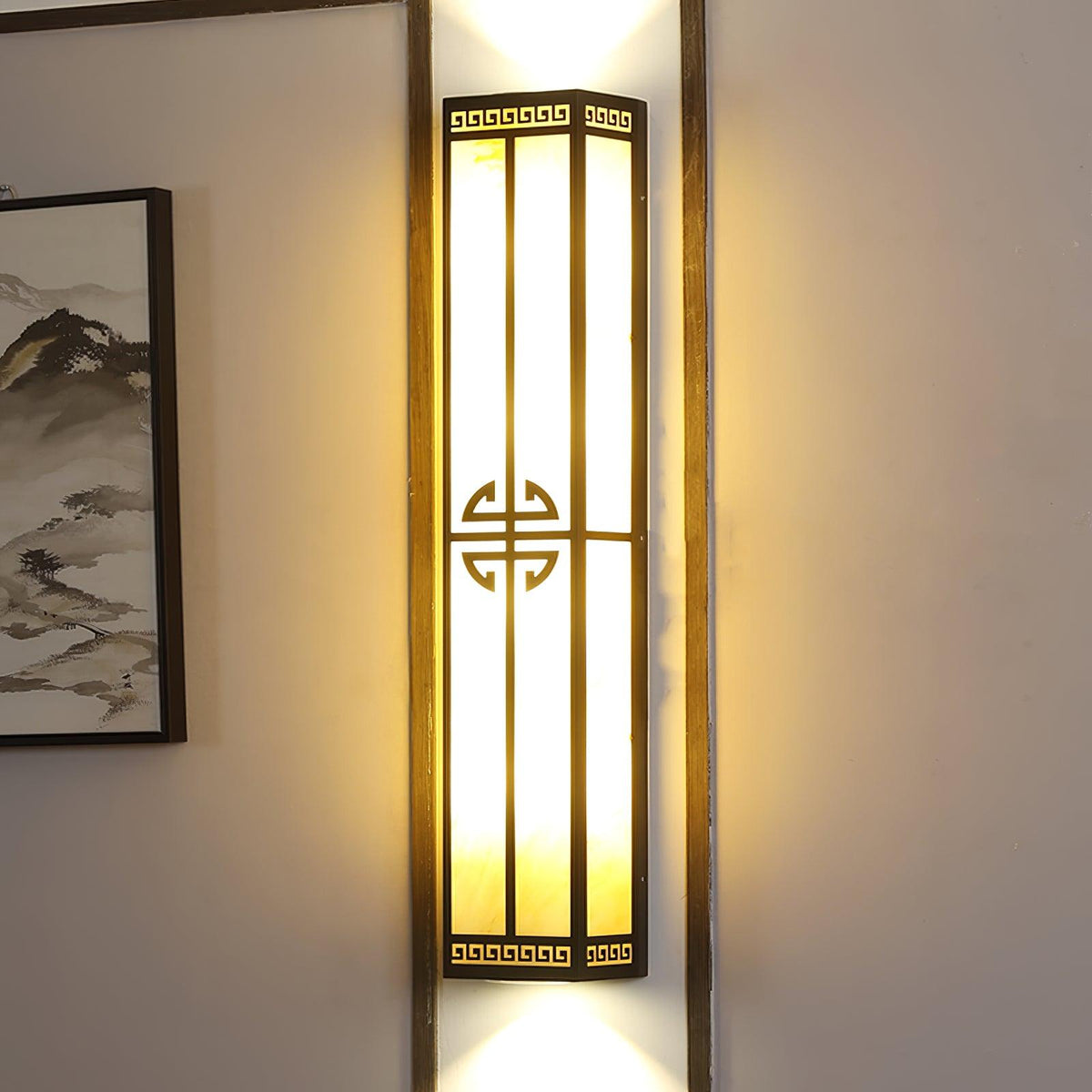After Hours Outdoor Wall Light in Alabaster and Metal
