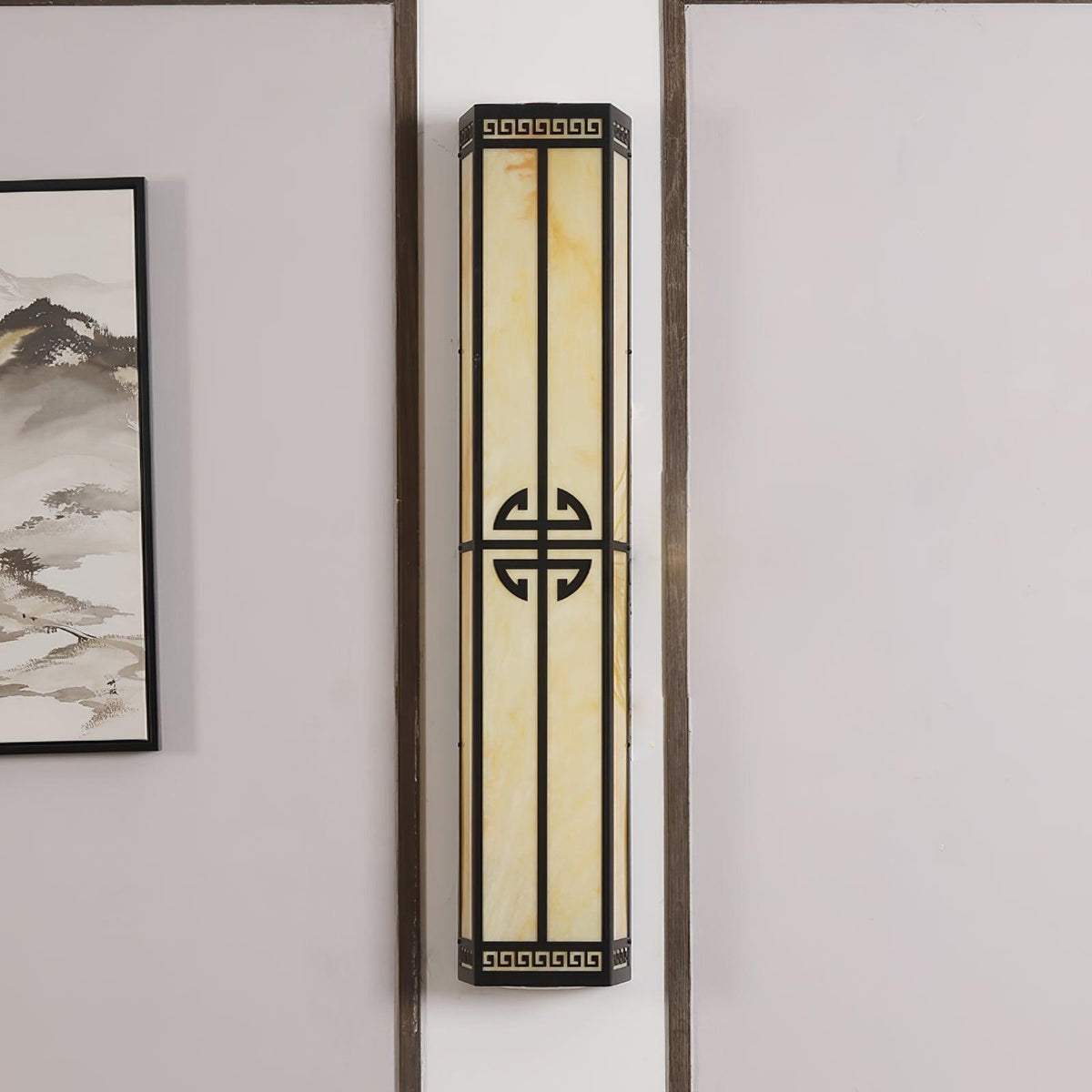 After Hours Outdoor Wall Light in Alabaster and Metal