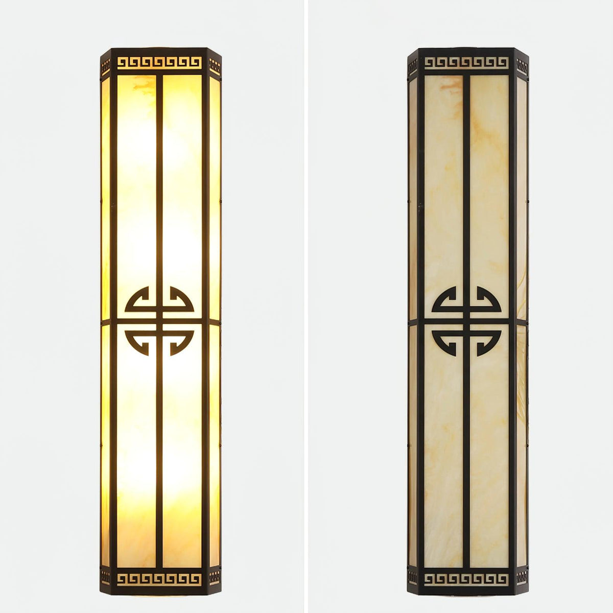 After Hours Outdoor Wall Light in Alabaster and Metal