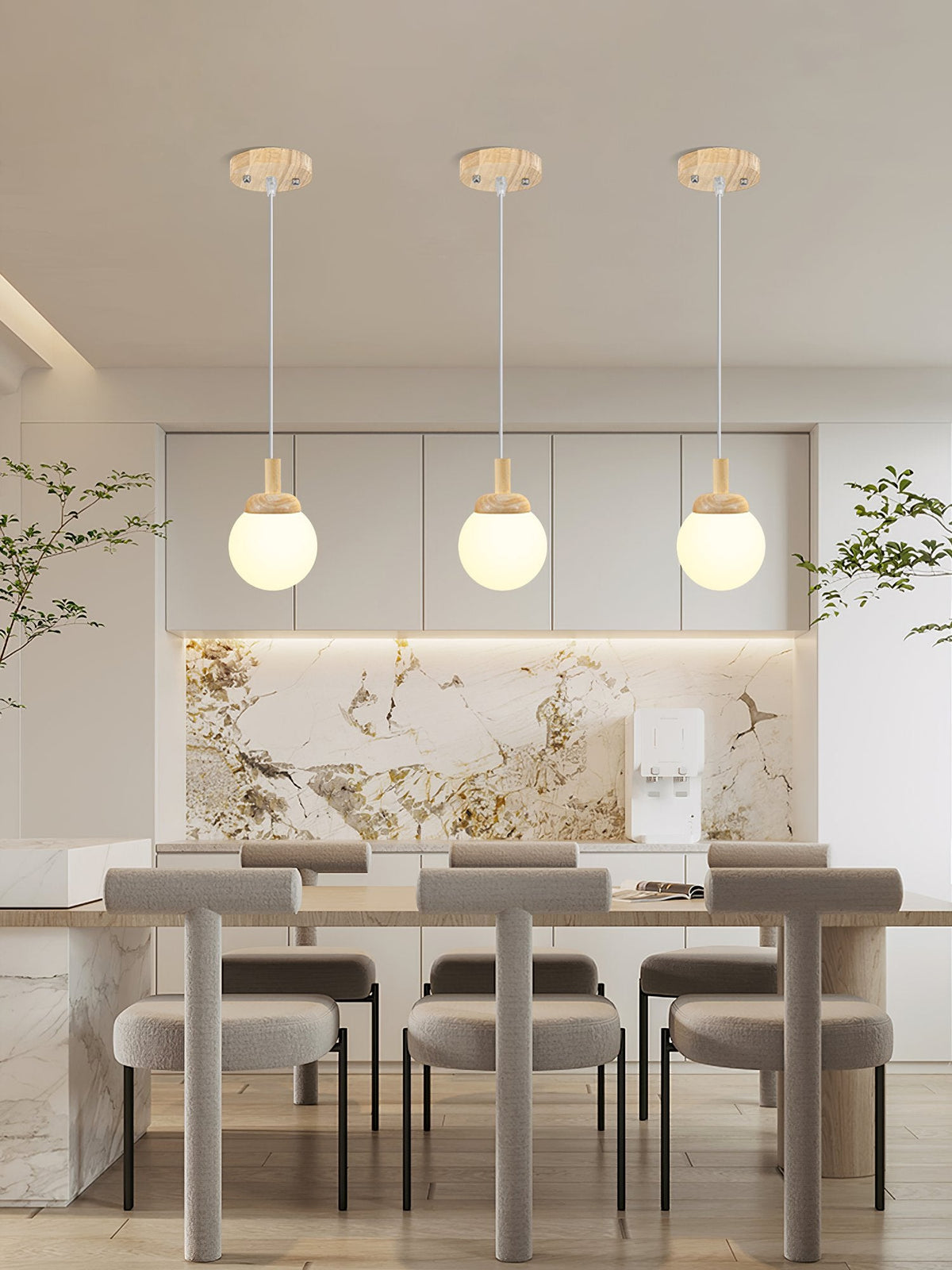 Airi Minimalist Wooden Pendant Lamp