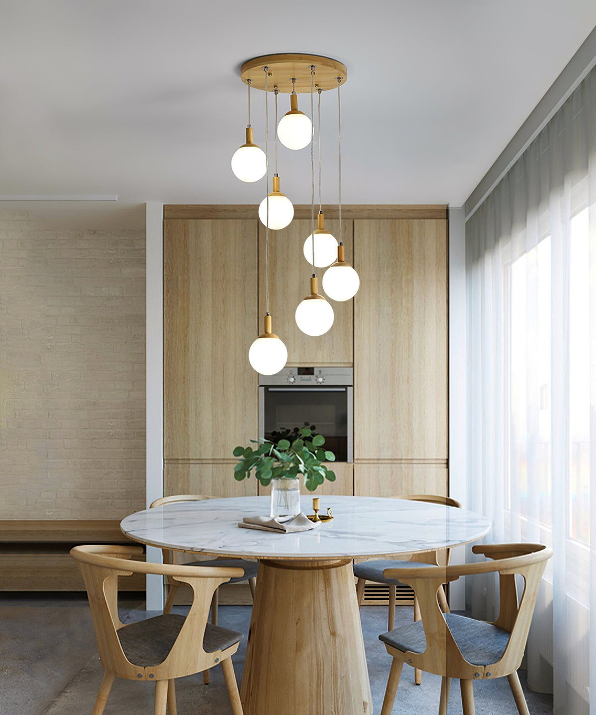 Airi Minimalist Wooden Pendant Lamp