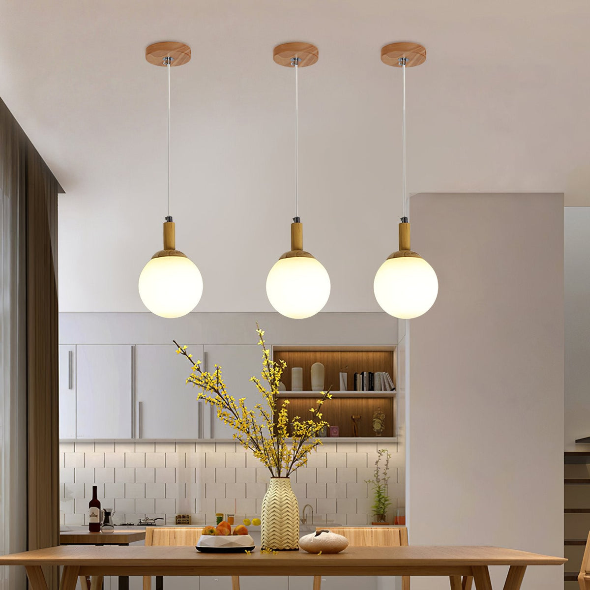 Airi Minimalist Wooden Pendant Lamp