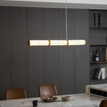Alabaster Beam Linear Pendant Light in Brass for Modern Interiors