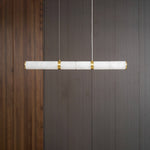 Alabaster Beam Linear Pendant Light in Brass for Modern Interiors