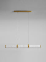 Alabaster Beam Linear Pendant Light in Brass for Modern Interiors