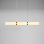 Alabaster Beam Linear Pendant Light in Brass for Modern Interiors