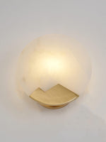 Alabaster Brass Wall Light