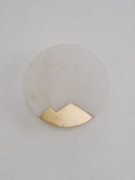Alabaster Brass Wall Light