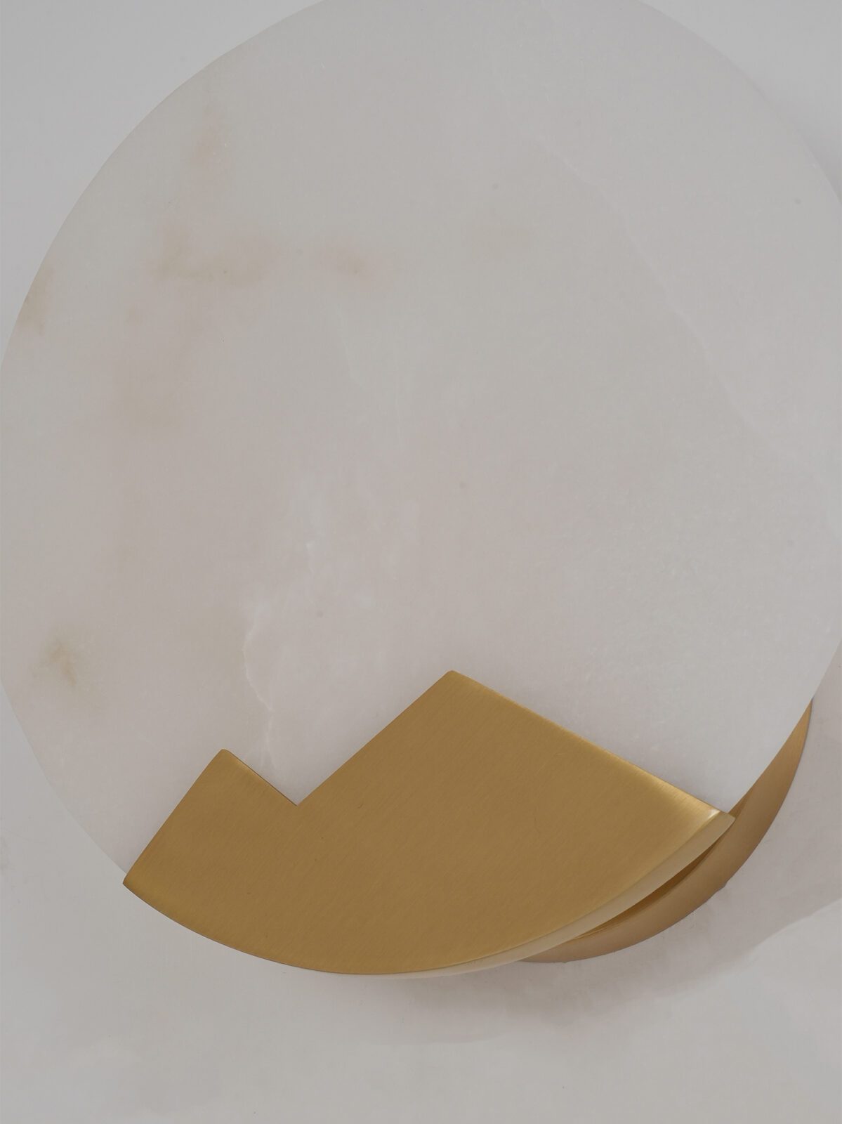 Alabaster Brass Wall Light
