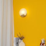 Alabaster Brass Wall Light