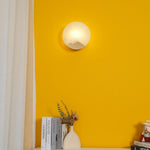 Alabaster Brass Wall Light