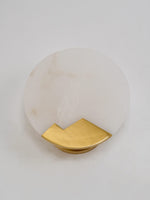 Alabaster Brass Wall Light