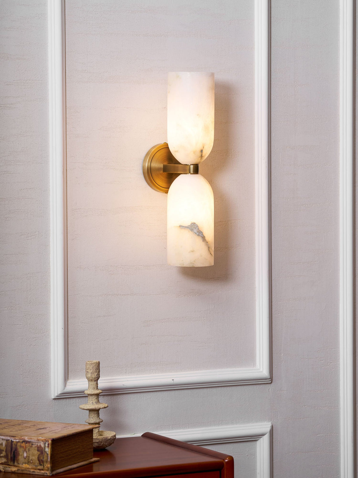 Alabaster Nexus Wall Sconce — Handcrafted Spanish Stone Up-Down Light
