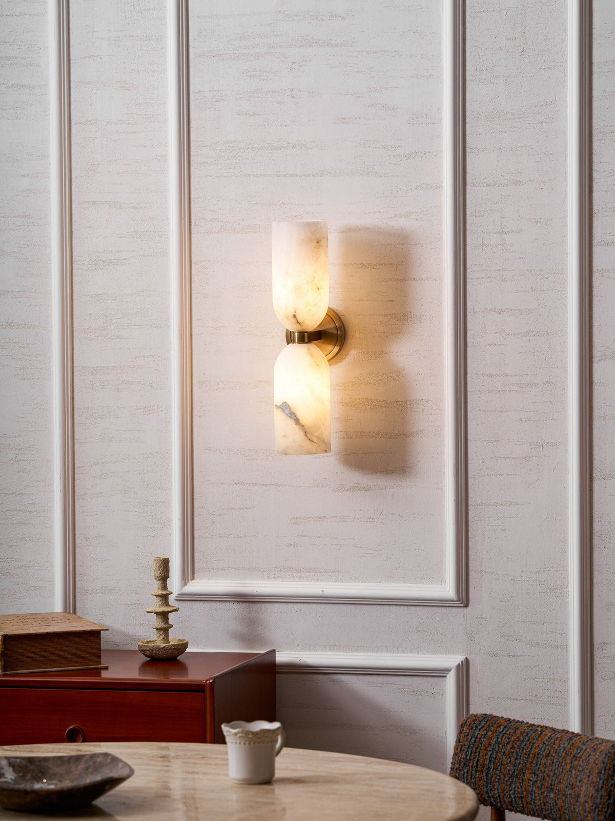 Alabaster Nexus Wall Sconce — Handcrafted Spanish Stone Up-Down Light