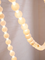 Alabaster Pearl Necklace Chandelier — Cascading Beaded LED Pendant Light