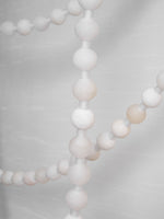 Alabaster Pearl Necklace Chandelier — Cascading Beaded LED Pendant Light