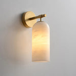 Pillar Alabaster Wall Sconce – Natural Stone, Brushed Gold Accent