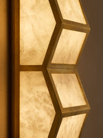Alabaster Cascade Wall Sconce in Bronze with LED Lighting