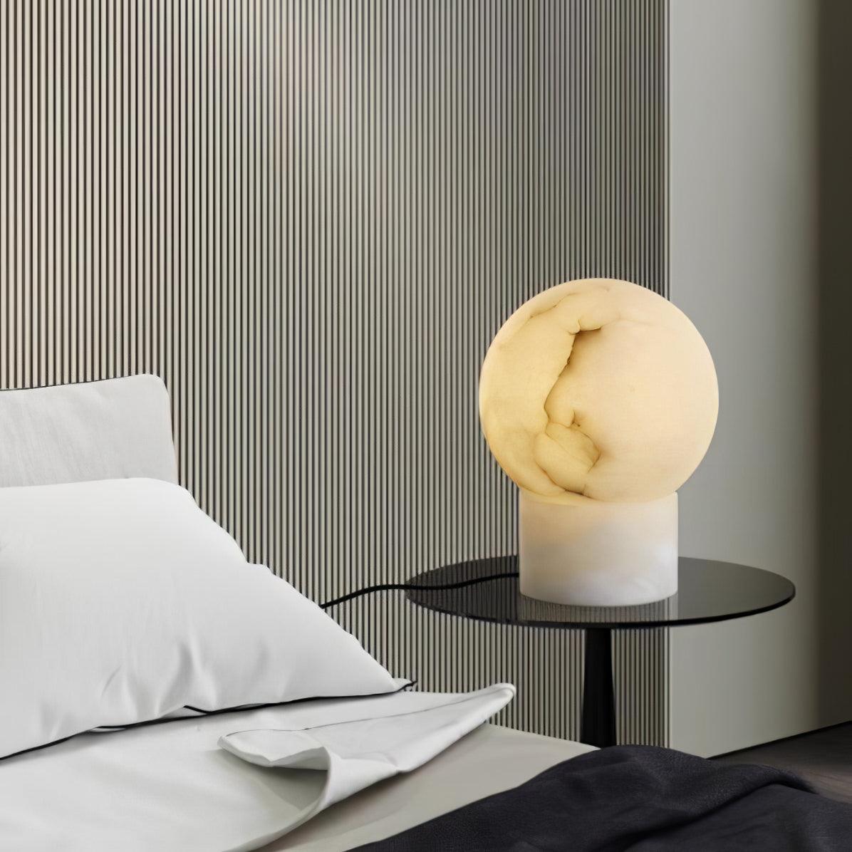 Alabaster Ball Table Lamp