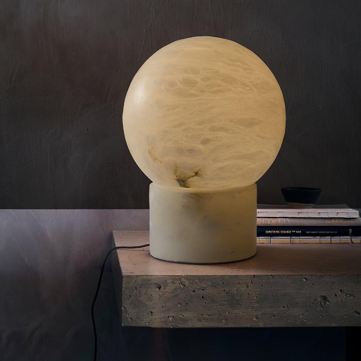 Alabaster Ball Table Lamp