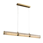 Alabaster Beam Linear Pendant Light in Brass for Modern Interiors