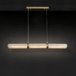 Alabaster Beam Linear Pendant Light in Brass for Modern Interiors