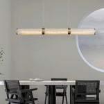 Alabaster Beam Linear Pendant Light in Brass for Modern Interiors