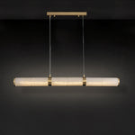 Alabaster Beam Linear Pendant Light in Brass for Modern Interiors