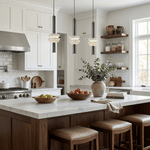 Alabaster Column LED Pendant Light – Modern Minimalist Hanging Lamp
