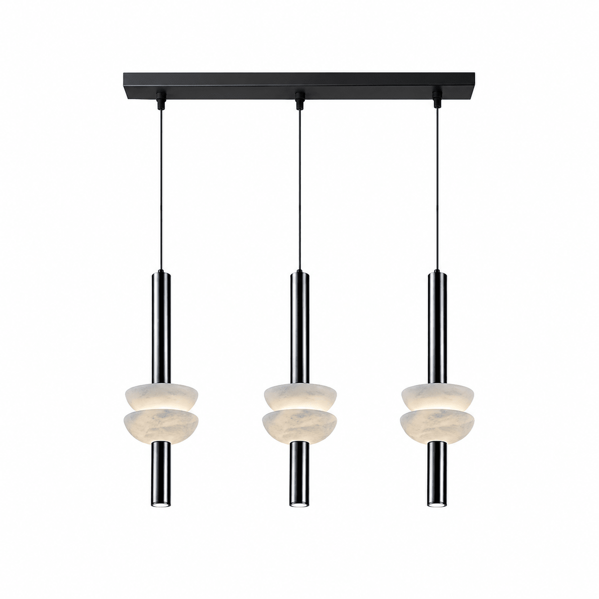 Alabaster Column LED Pendant Light – Modern Minimalist Hanging Lamp