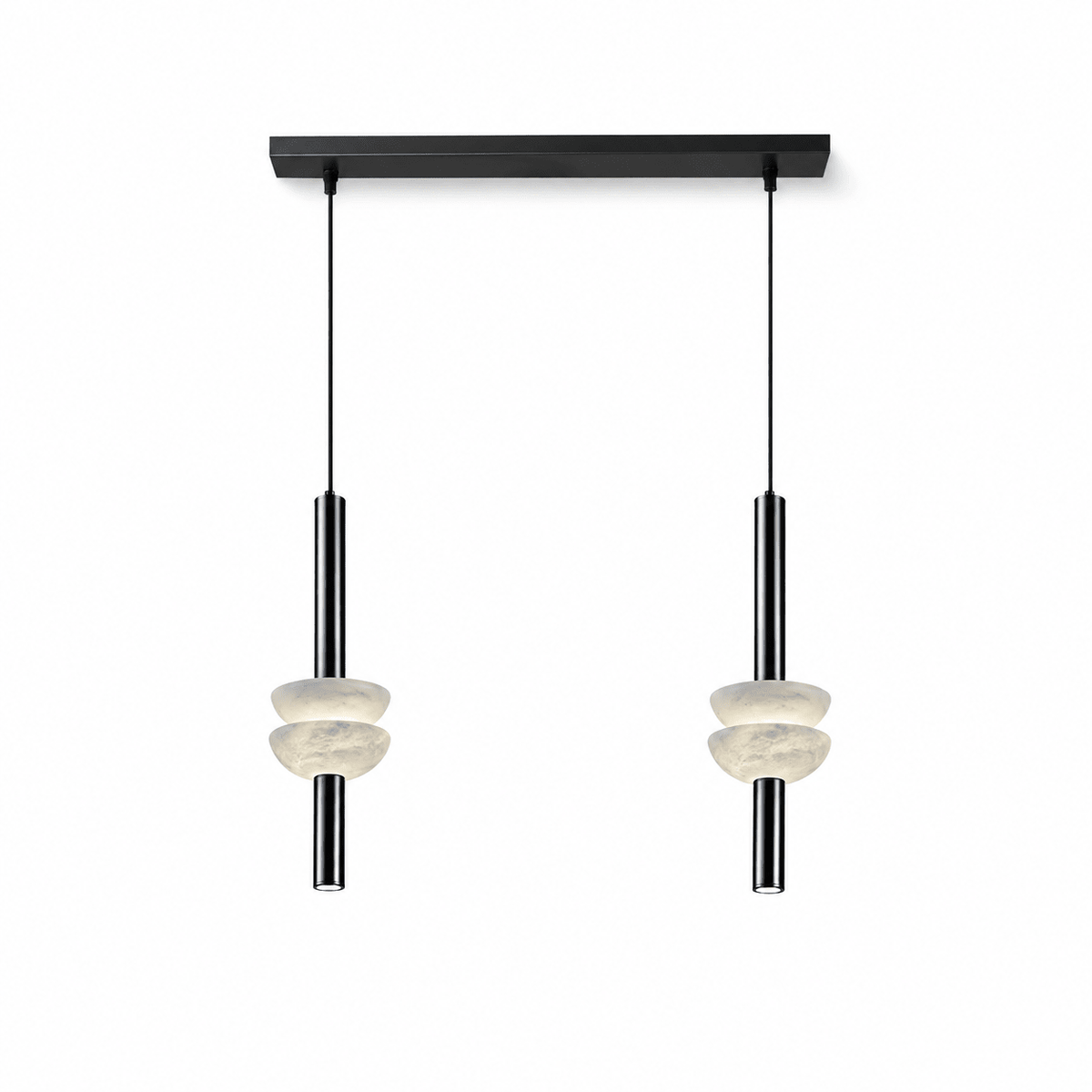 Alabaster Column LED Pendant Light – Modern Minimalist Hanging Lamp