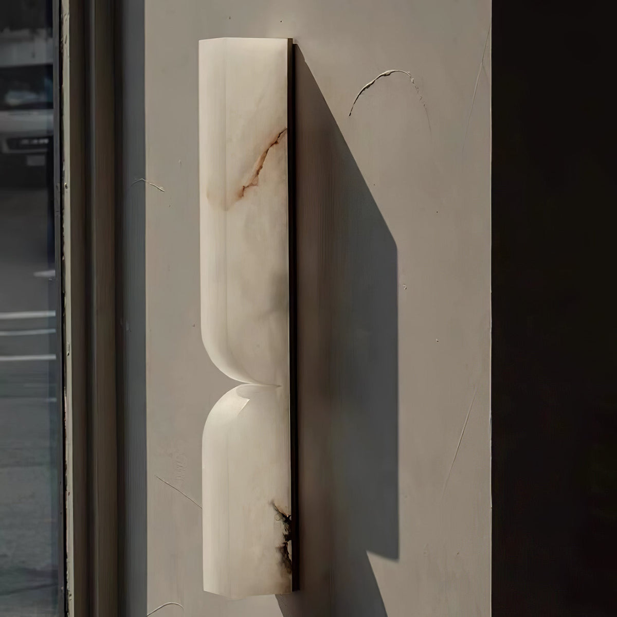 Alabaster Essence Plug-In Wall Sconce in Gold or Black