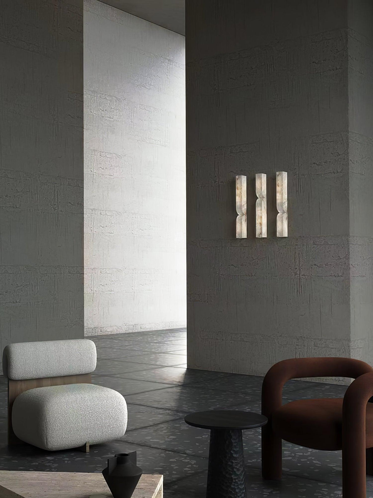 Alabaster Essence Plug-In Wall Sconce in Gold or Black