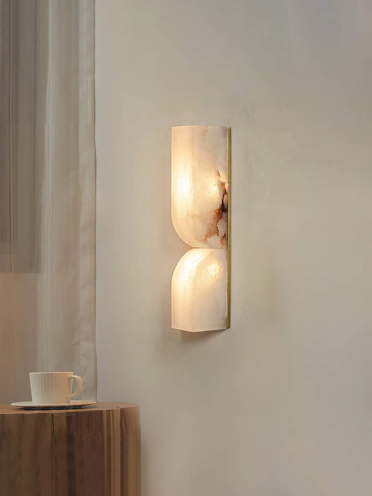 Alabaster Essence Plug-In Wall Sconce in Gold or Black