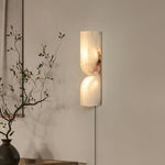 Alabaster Essence Plug-In Wall Sconce in Gold or Black