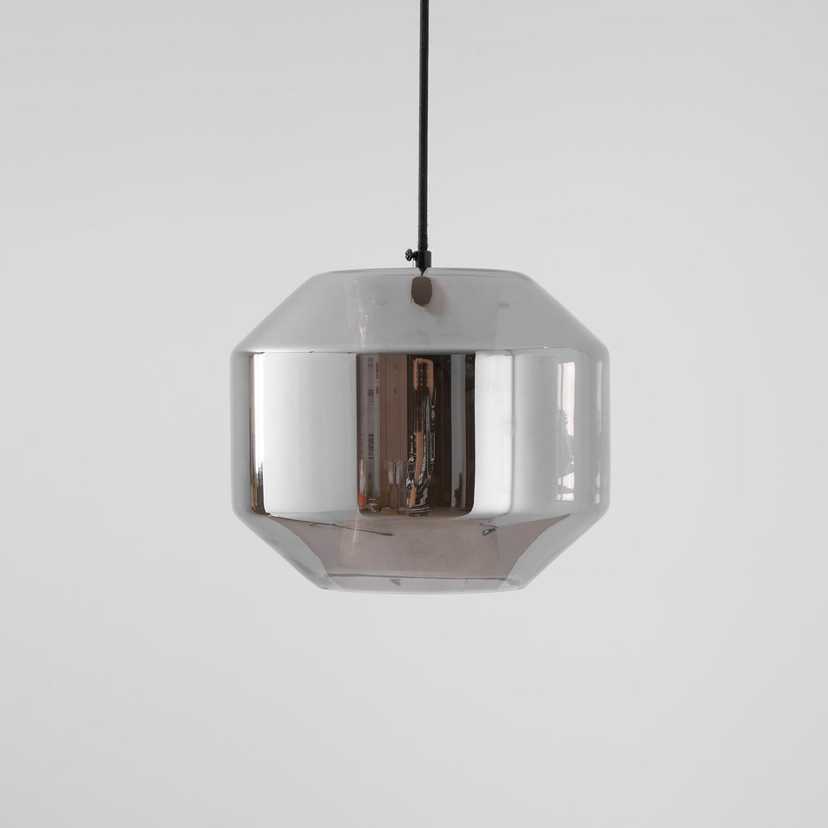 Hand-Carved Alabaster Cylinder Pendant Light in Glass Shell